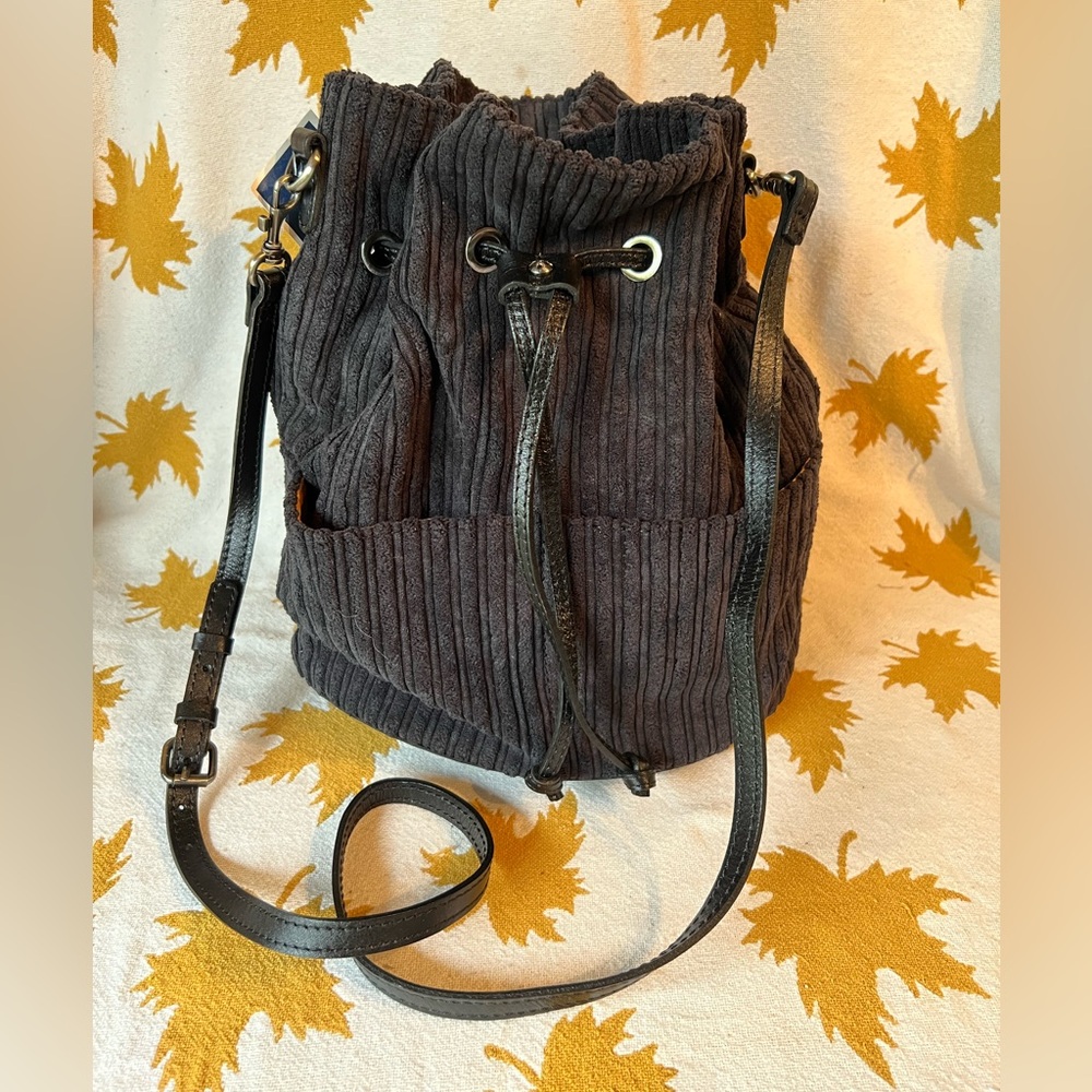 Patrizia Nash velvet corduroy sack bag crossbody